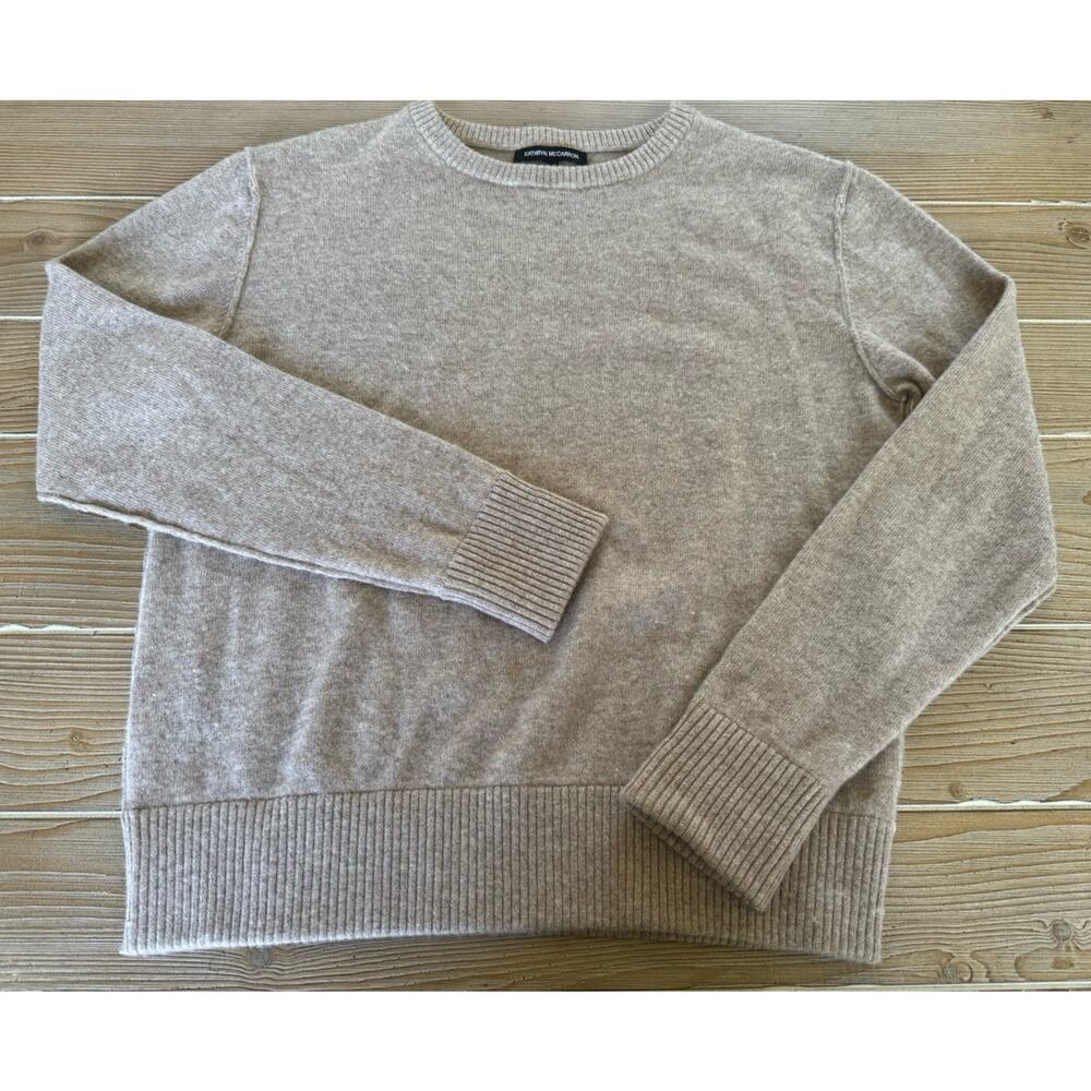 Kathryn McCarron 100% Cashmere Pullover Sweater Beige Extra Small XS
